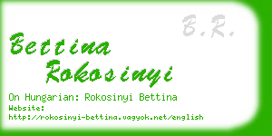 bettina rokosinyi business card